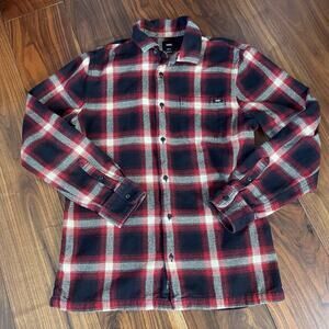 Vans Flannel Plaid Classic Fit Button Up Off The Wall Shirt Medium